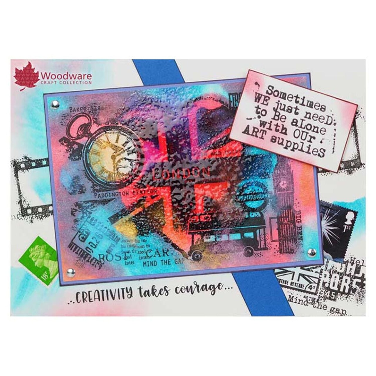 Woodware Craft Collection Woodware Clear Singles London Postcard